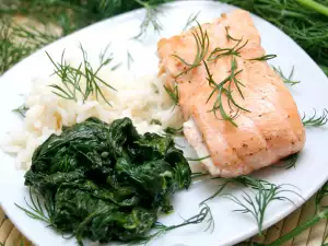 Salmon with Spinach