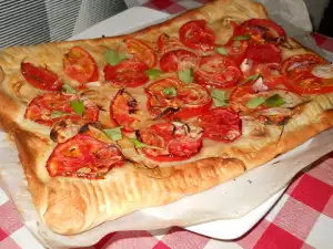 Foccacia with Tomatoes and Onions