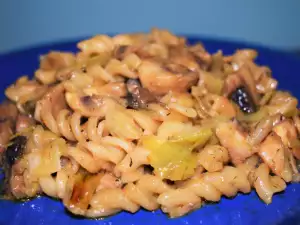 Fusilli with Mushrooms, Leeks and Wine