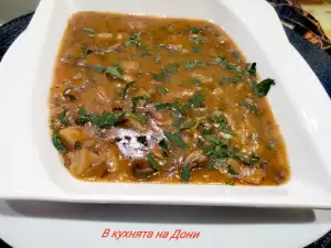 Mushroom Porridge with Spring Onions