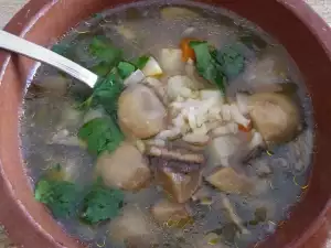 Mushroom Soup with Celery