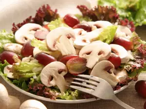 Mushroom Salad with Cheese