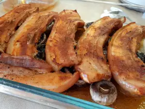 Oven-Baked Pork Belly with Mushrooms