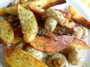 Mushroom, Potato and Celery Garnish