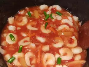 Gazpacho Sevillano with Shrimp