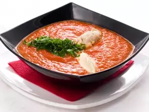 Tomato Soup with Parmesan and Rusks