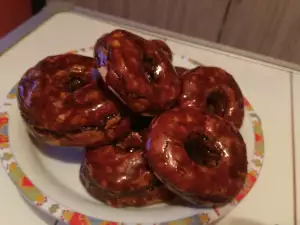 Baked Donuts, Glazed with Chocolate