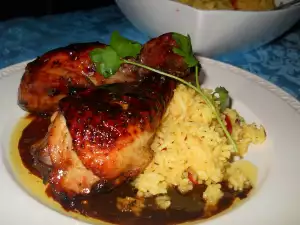 Glazed Chicken Legs with Honey and Soy Sauce