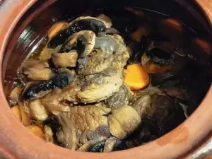 Boar Steaks in Clay Pot