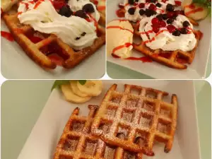 Belgian Waffles with Yeast