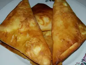 Large Phyllo Pastries with Feta Cheese and Butter