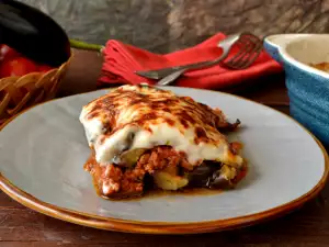 Classic Greek Mousaka with Egglant