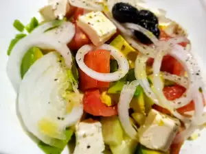 Greek Salad with Avocado