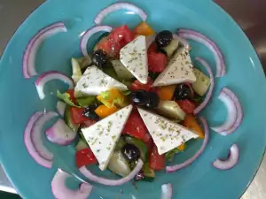 Greek Salad with Red Onions