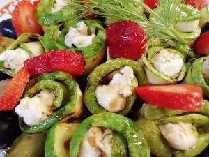 Grilled Zucchini and Strawberries Appetizer