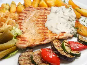 Grilled Chicken Steaks with Garlic Marinade