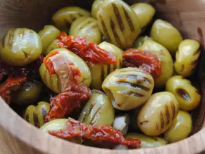 Grilled Green Olives