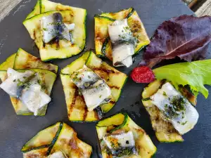 Grilled Zucchini and Sprat Appetizer