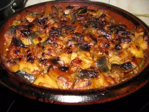 Pork and Vegetables Stew in a Clay Pot