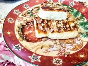 Halloumi with Honey and Walnuts