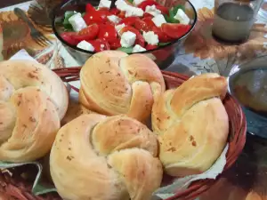 Bread Buns with Butter and Garlic