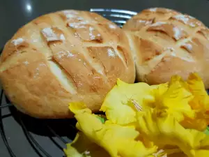 Bread Buns with Milk in a Baking Bag