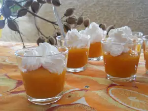 Two-Color Gelatin Cream with Pumpkin