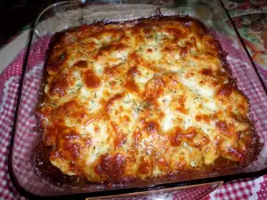 Boiled Potatoes with Cheese on Mince