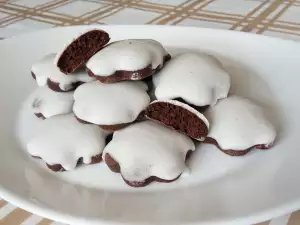 Cocoa Cookies with White Glaze