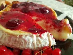 Baked Camembert with Butter and Cherry Jam