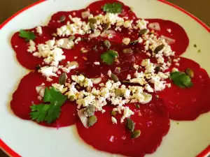 Beetroot and Feta Cheese Carpaccio