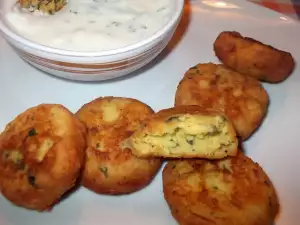 Potato Patties with Mushrooms and White Cheese