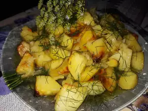 Oven Steamed Garlic and Dill Potatoes