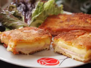 Fried Cheese with Ham