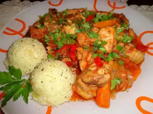 Chicken Kavarma with Rice Garnish