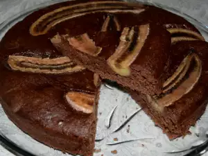 Brownie Sponge Cake with Bananas