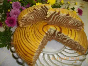 Elaborate Cake with Milk and Cocoa