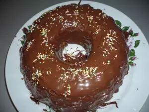 Cake with Cocoa and Chocolate Glaze