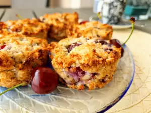 Coconut Flour Muffins with Cherries