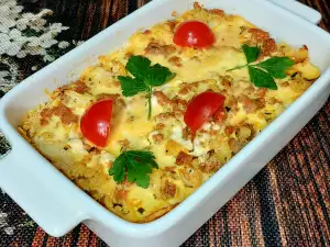 Keto Moussaka with Minced Meat and Cauliflower