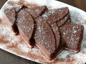 Keto New Year`s Double Mousse Cake