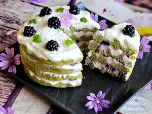 Keto Cake with Matcha Waffles