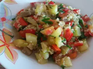 Quinoa with Zucchini and Eggplant