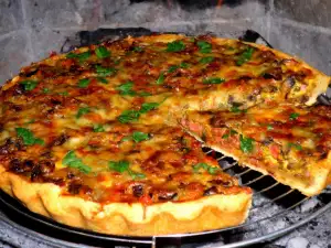 Quiche with Mushrooms, Leeks and Bacon