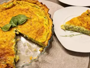 Spinach, Cheddar and Emmental Quiche