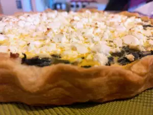 Spelt Quiche with Dock and Goat Cheese