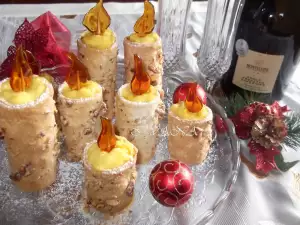 Christmas Candles with Cream