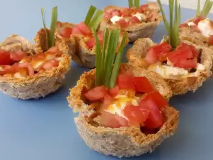 Mushrooms in Bread Baskets