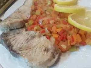 Shark Steaks with Vegetables