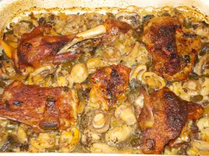 Tender Lamb with Mushrooms and Spring Onions